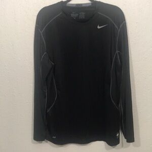 Nike Pro Combat Black Fitted Dri-Fit Long Sleeve
